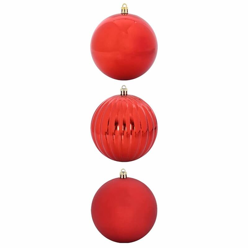 vidaXL Christmas Bauble Set 3 pcs Red - 9.8 x 9.8 x 9.8