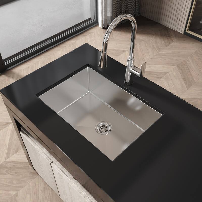 Stainless Steel Kitchen Sink Single Bowl with US Standard Drain and Hook