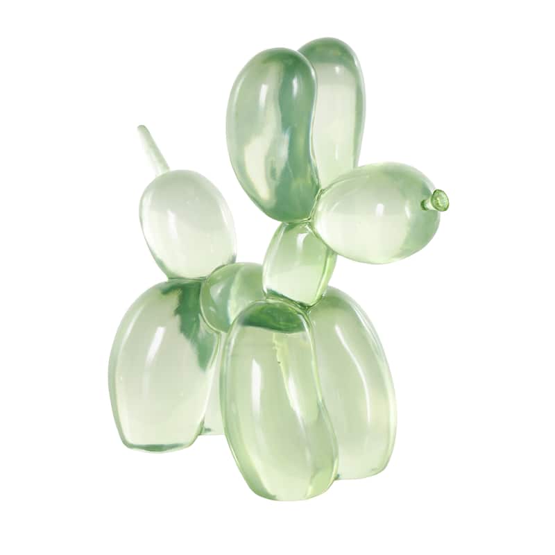 Resin Dog Tinted Balloon Sculpture - Light Blue, Green or Pink - Roche River Decor