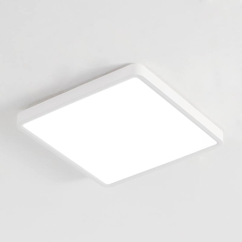 36 Watts Square Ultra-thin Selectable LED Flush Mount Ceiling Light for Dining Room Living Room Bedroom Kitchen - 11.81 - White