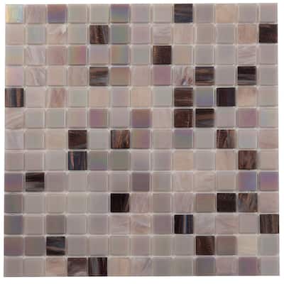 Apollo tile 12" x 12" Mingles Glossy Crepe Pink Glass Tile (20 sq ft/case) - 20 Pack