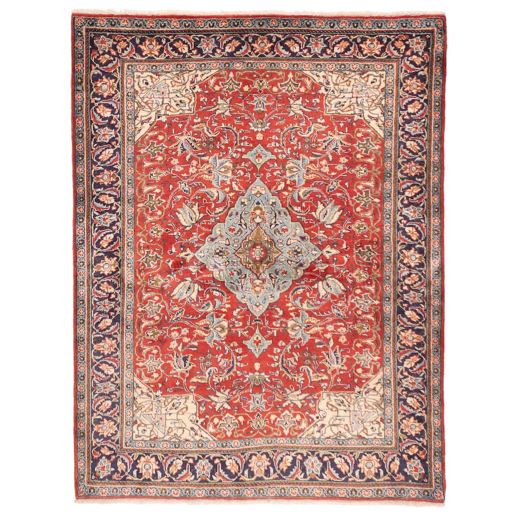 ECARPETGALLERY Hand-knotted Anadol Red Wool Rug - 4'7 x 5'11