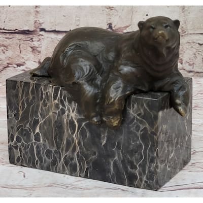 Art Deco Hot Cast Polar Bear Bookend Bookends Bronze Sculpture Statue Figurine
