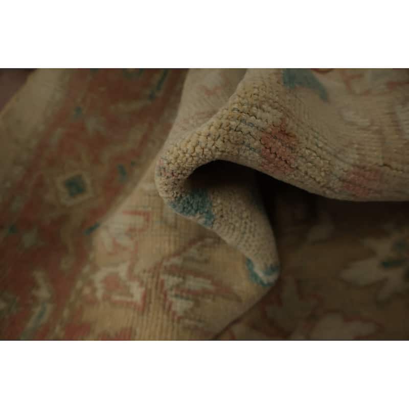 Hand Knotted Oriental 100% Wool Carpet Traditional All-Over Brown Ziegler Area Rug - 3' 7'' X 2' 0''