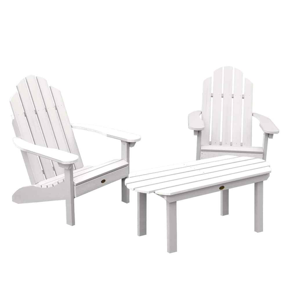 Highwood Classic Adirondack Chair Set with Coffee Table