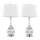 Option Silver Crackle Glass/Chrome Metal/White Linen