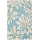 preview thumbnail 13 of 12, SAFAVIEH Handmade Blossom Light Blue Wool Rug 2'6" x 4' - Light Blue/Ivory - Rectangle