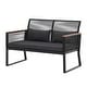 preview thumbnail 17 of 16, Patio Wicker Loveseat with Cushions