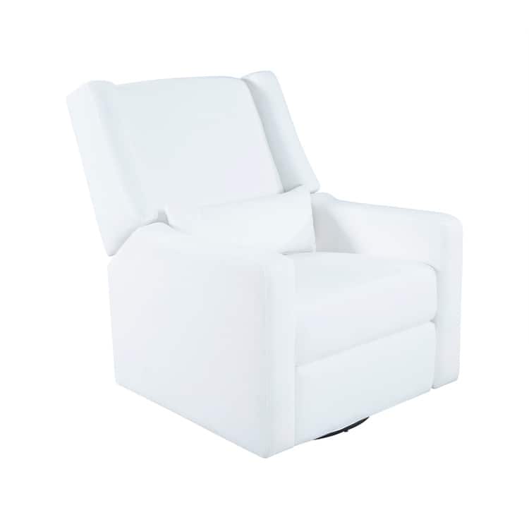 Upholstered Swivel Glider Recliner Chair with USB & Lumbar Support