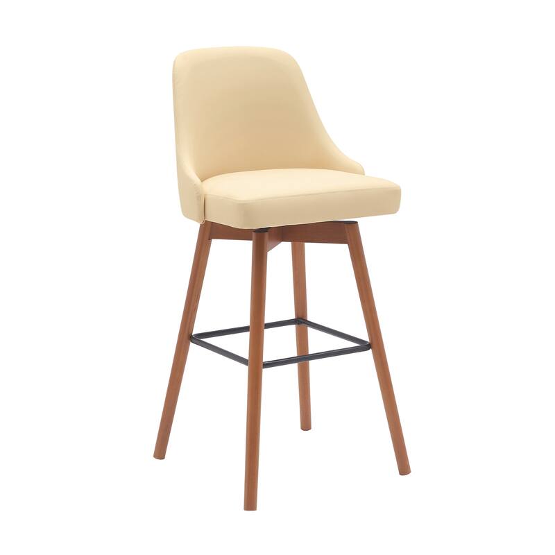 Sicily Faux Leather or Fabric Upholstered Swivel Counter or Bar Stool
