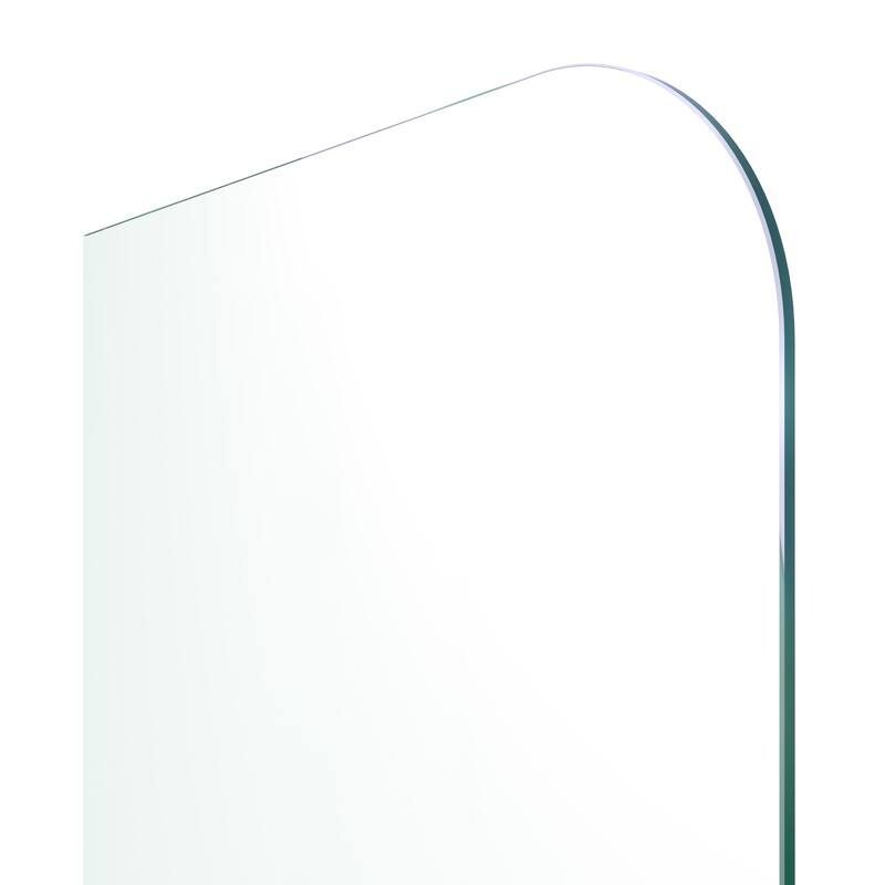 Solaris 30 in. x 58.25 in. Frameless Bathtub Shower Door - Single Fixed Panel Radius