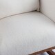 preview thumbnail 22 of 28, Nursery Rocking Chair High Back Armchair with Side Pocket Rubber Wood Legs and Pillow Flannel Chair for Living Room/Bedroom