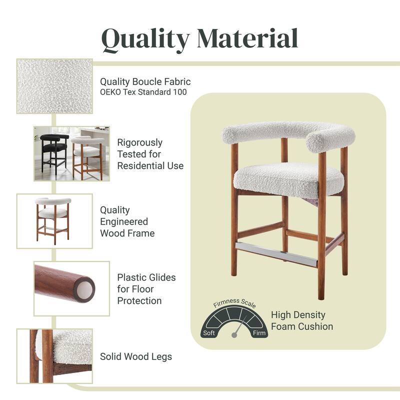 NPD Furniture Keanu Boucle Counter Stool
