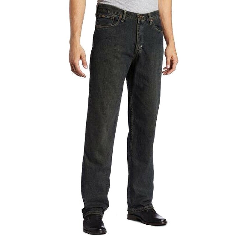 mens black straight leg stretch jeans