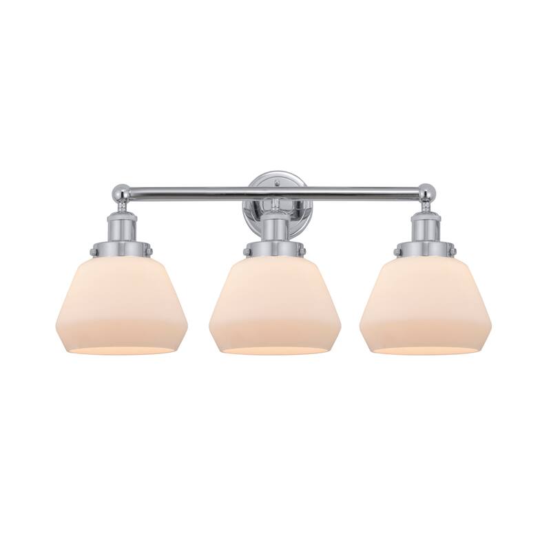 Innovations Lighting 616-3W-10-25 Fulton Vanity Fulton 3 Light 25" - Polished Chrome / Matte White