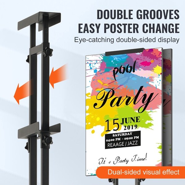 Poster Stand with Shock-absorbing Base for Display, for Board and