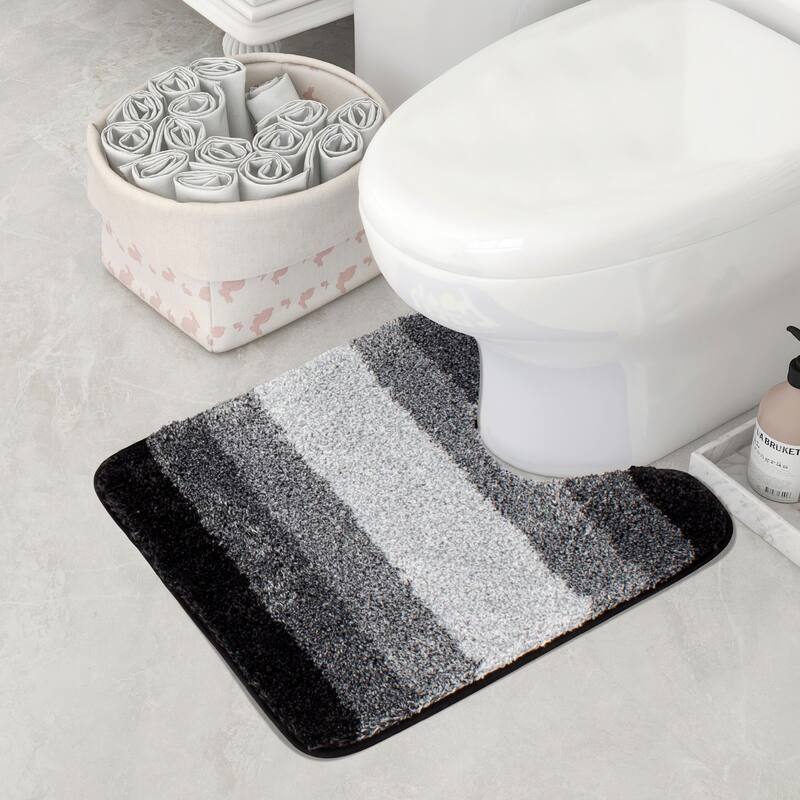 WaLensee 3Pieces Anti-Slip Bath Rug Set, Non-Slip Bathroom Rugs Contour Mat