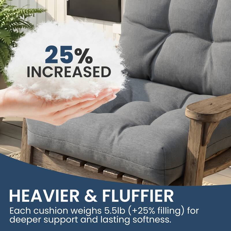 Outdoor Patio Adirondack Chair Cushion Lounge Rocking Chair Cushions Thickened Patio Chair Pad - See picture