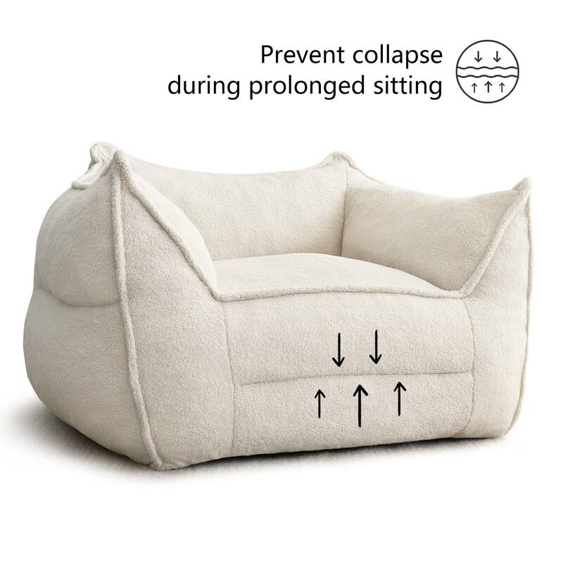 Lazy Sofa Chair Bean Bag Chair Sofa with Ottoman