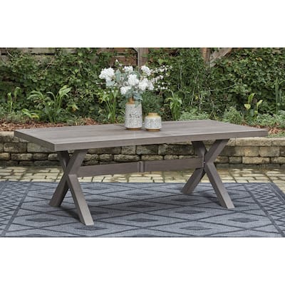 Signature Design by Ashley Hillside Barn Brown Outdoor Dining Table - 84" W x 42" D x 29" H