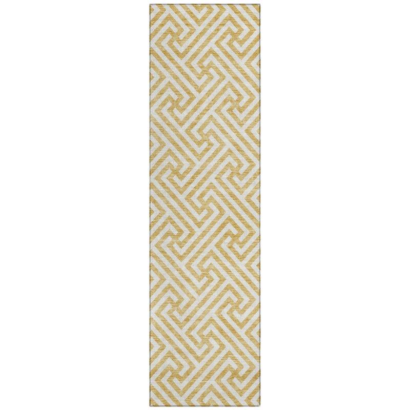 Machine Washable Indoor/ Outdoor Chantille Modern Geo Rug