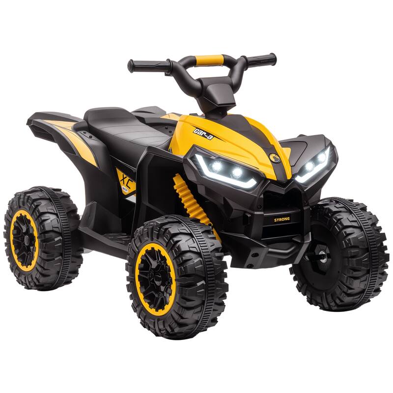 Aosom 12V Kids ATV Quad Car with Forward & Backward Function, Four Wheeler for Kids with Wear-Resistant Wheels, Music