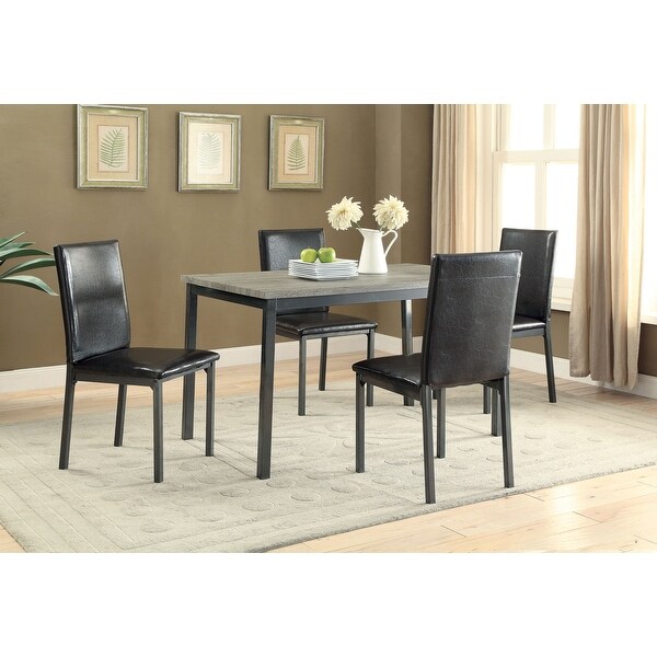 Macy Black 5 piece Rectangular Dining Set Bed Bath Beyond 33989116