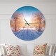 preview thumbnail 9 of 8, Designart 'Winter Landscape in City Park' Oversized Traditional Wall CLock