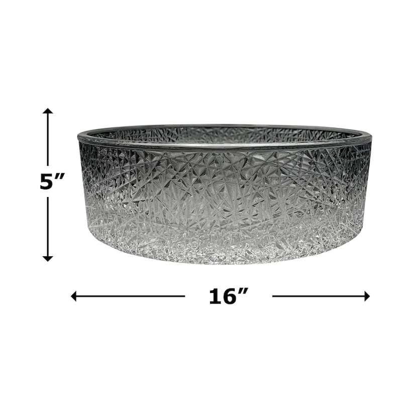 Stadium 16" & 14" Round Basin Glass Bathroom Vessel Sink