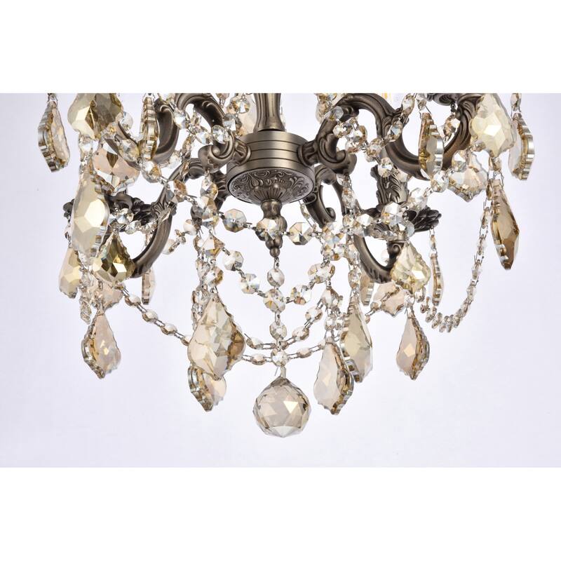 Elegant Lighting 9204D17-GT/RC Rosalia 4 Light 17" Wide Crystal