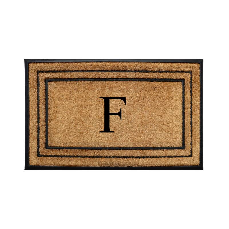 A1HC Natural Coir & Rubber Door Mat, Heavy Duty, Dirt Trapping, Long-Lasting Entrance Doormats,Thick & Durable Outdoor Entry Mat - 24" X 39" - F