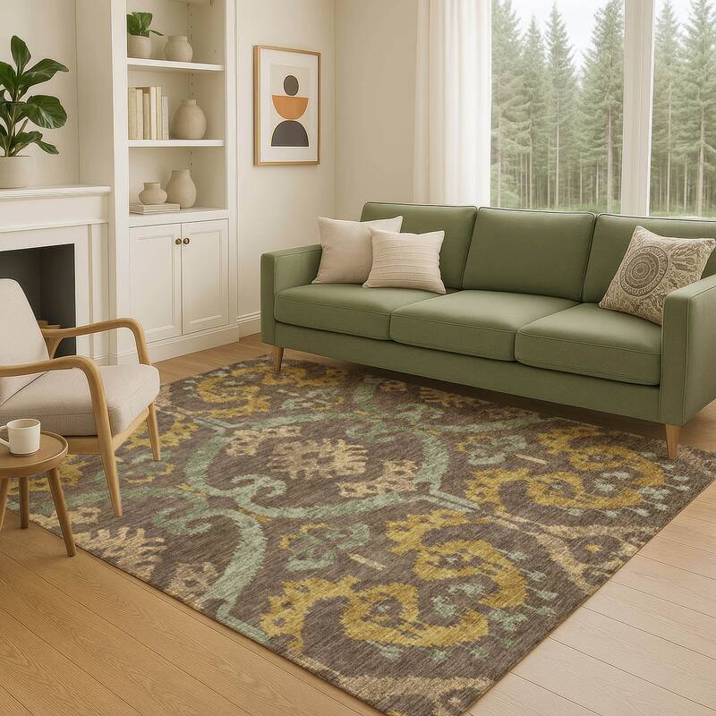 Machine Washable Indoor/ Outdoor Global Empire Chantille Rug