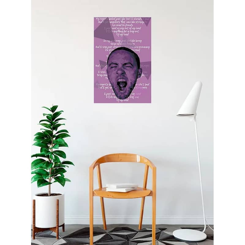 Mac Miller Purple Lyrics Art Poster - 24 x 36 Inch