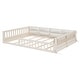preview thumbnail 6 of 10, Wood Full Size Bed with Guardrail and Pillow