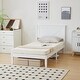 preview thumbnail 6 of 45, Twin Size Solid Wood Platform Bed Frame With Headboard White