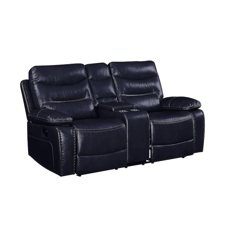 Graton Horizontal Tufted with Nailhead Trim Reclining Loveseat