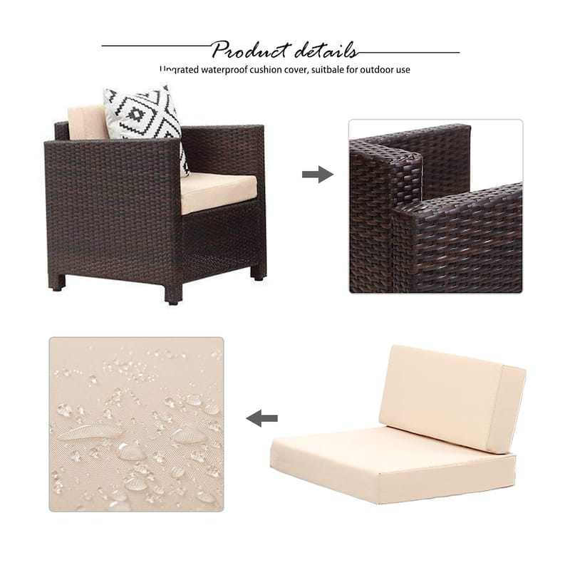 Royalcraft 5 Piece PE Rattan Wicker Outdoor Patio Furniture Set