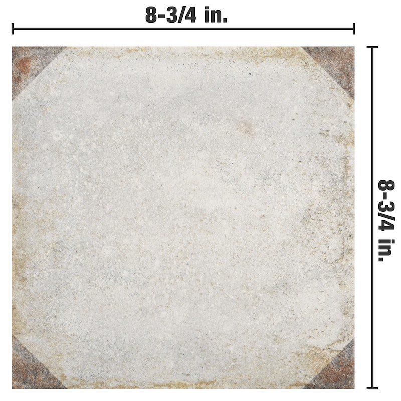 Merola Tile D'Anticatto Decor Trapani 8-3/4" x 8-3/4" Porcelain Floor and Wall Tile
