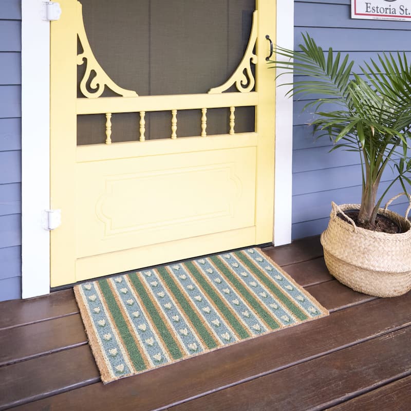 Floral Stripe Classic 18" x 30" Doormat - 18" x 30"