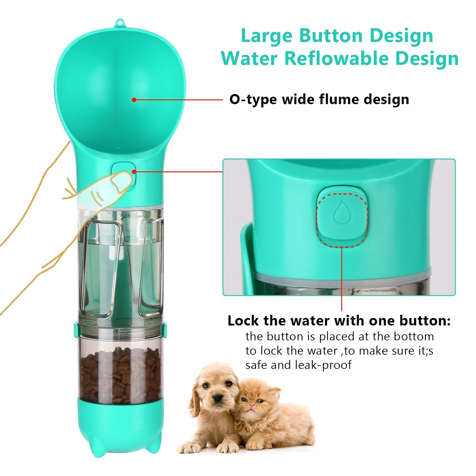 Secure Pet Water Cup Outdoor Travel Walking Pet Water Bottle with Food  Storge Dog Water Bottle for Dogs Portable Poop Scoop - China Dog Water  Bottle and Dog Water Bottle Portable price