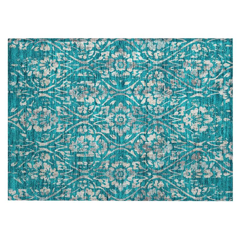Machine Washable Indoor/ Outdoor Chantille Traditional Distressed Rug