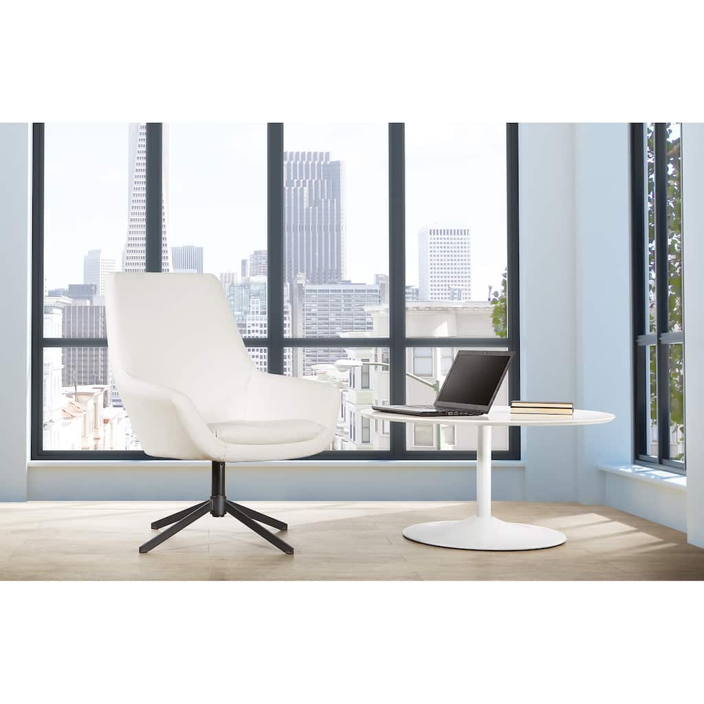 Swivel Office Chair with Black Nylon Base