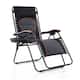 Oversize XL Padded Zero Gravity Lounge Chair Wider Armrest Adjustable Recliner with Cup Holder - Black