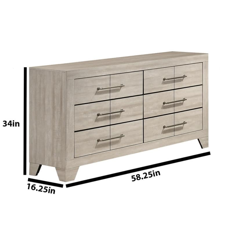 Best Quality Rustic Gray Oak Panel Bedroom Sets