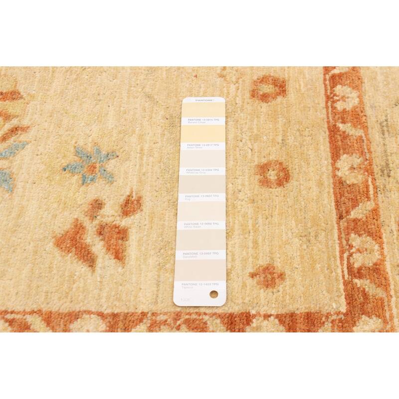 ECARPETGALLERY Hand-knotted Chobi Finest Ivory Wool Rug - 6'2 x 8'7