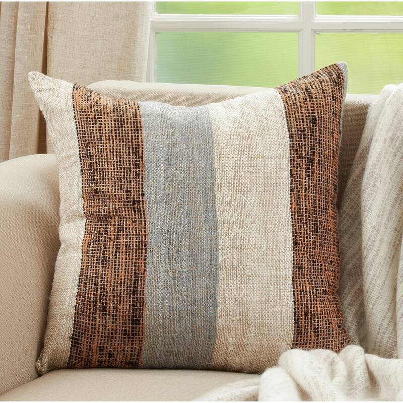 Banded Design Throw Pillow