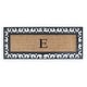 preview thumbnail 110 of 187, Non Slip Coir Low Profile Myla Monogrammed Entry Doormat, 17.7"x47.25" monogrammed e