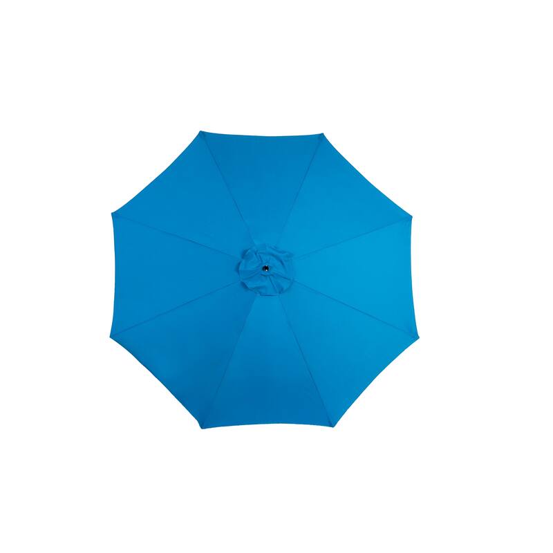 Hanging Patio Umbrella Polyester Parasol with Tilt Adjustment 8 Ribs, for Backyard Poolside - (Dark Green)