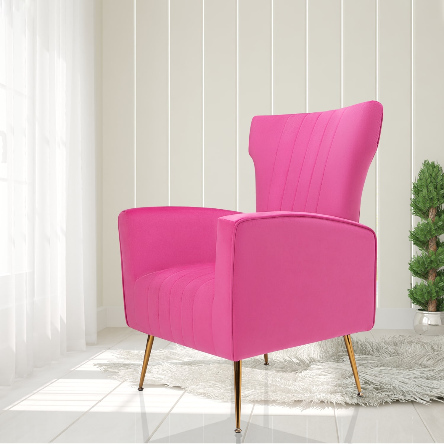 Pink chair clearance rose gold legs