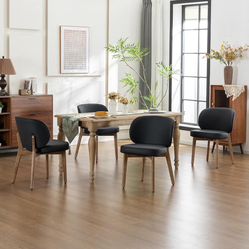 20" x 18.5" Seat Armless Single Dining Chair Modern Upholstered Kitchen Chairs